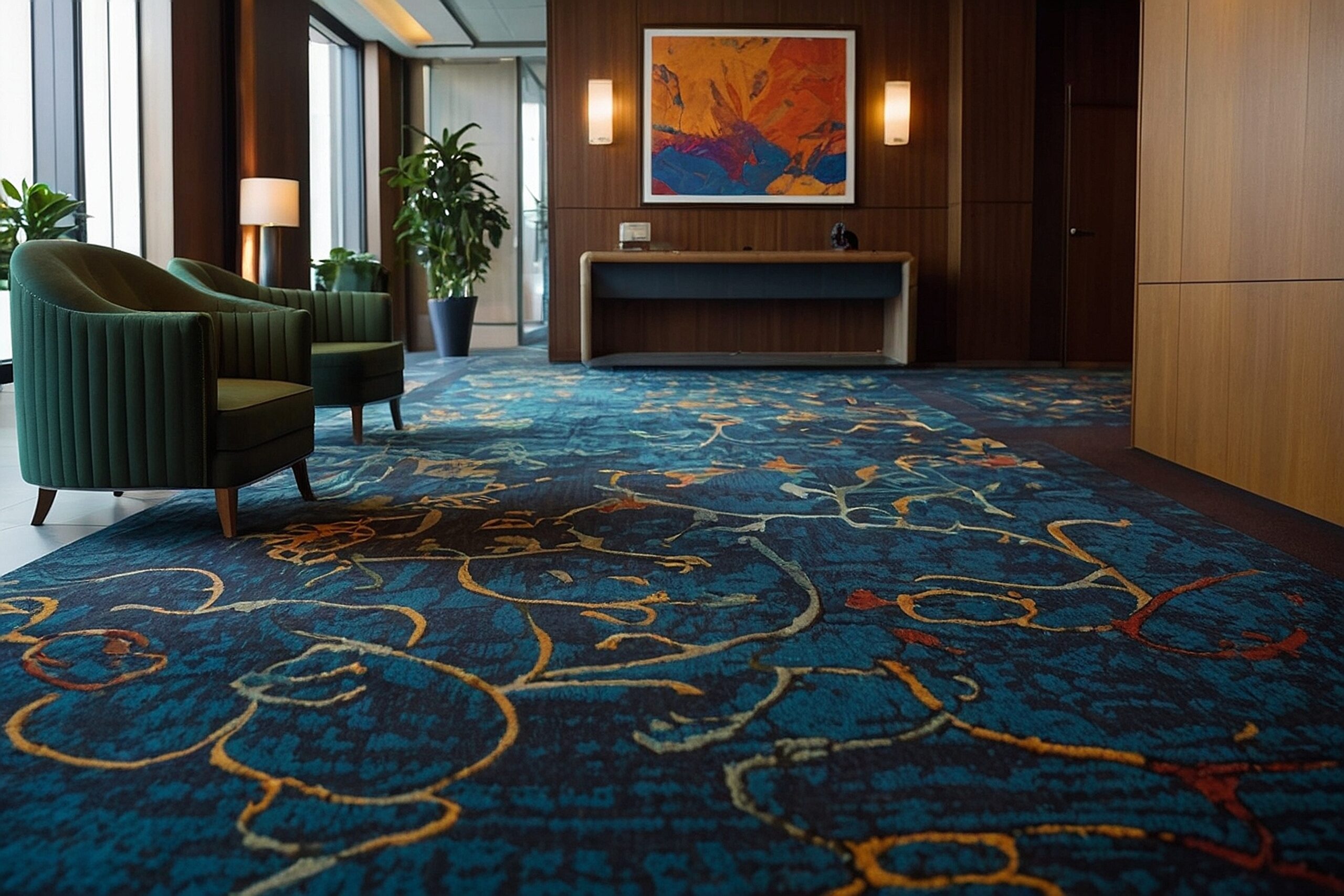 office-reception-with-patterned-carpet